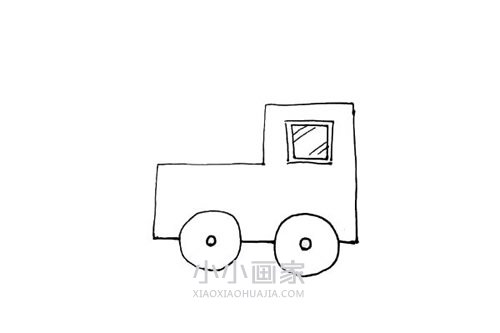 开动的火车头简笔画画法图片步骤步骤3