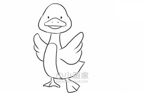 绘本故事卡通鸭子简笔画画法图片步骤