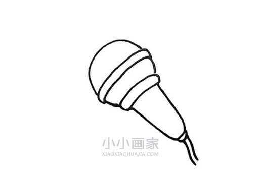 彩色话筒简笔画画法图片步骤步骤4