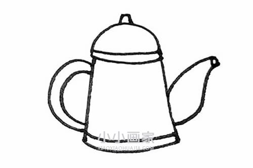逼真烧水壶简笔画画法图片步骤步骤6