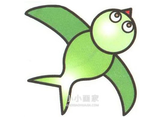 空中的燕子简笔画画法图片步骤步骤1