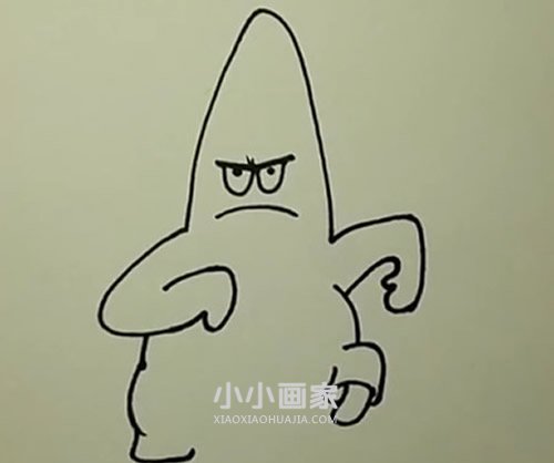 彩色派大星简笔画画法图片步骤步骤5