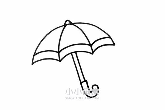 简单雨伞简笔画画法图片步骤步骤5