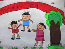 绘本故事幼儿园庆祝六一儿童节水彩画作品图片