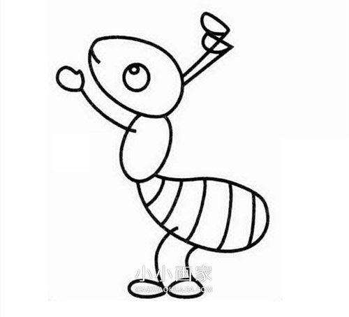 简单小蚂蚁简笔画画法图片步骤步骤1