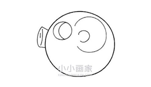 小猪气球简笔画画法图片步骤步骤5