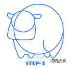 彩色卡通奶牛简笔画画法图片步骤步骤4