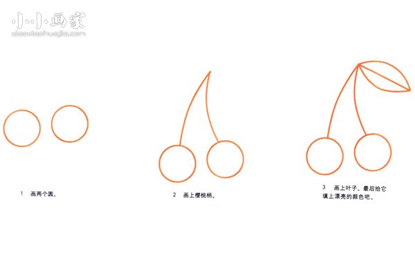 绘本故事可爱小樱桃简笔画画法图片步骤