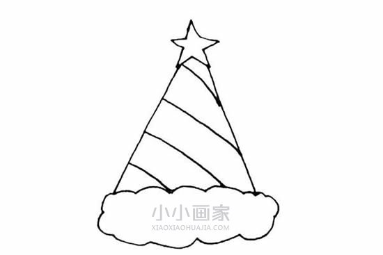 漂亮圣诞帽简笔画画法图片步骤步骤5