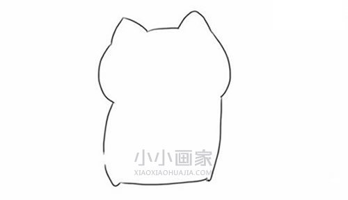 可爱小狸猫简笔画画法图片步骤步骤3