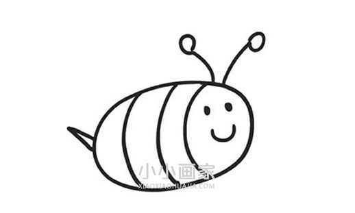 卡通小蜜蜂简笔画画法图片步骤步骤6