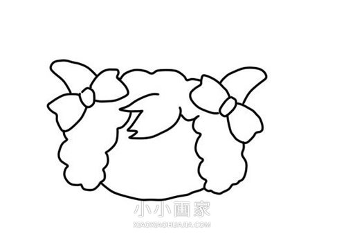 喜羊羊/美羊羊简笔画画法图片步骤步骤7
