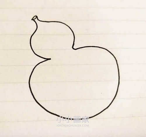 黑白葫芦简笔画画法图片步骤步骤3