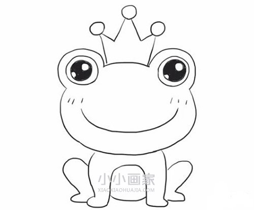 绘本故事卡通青蛙王子简笔画画法图片步骤