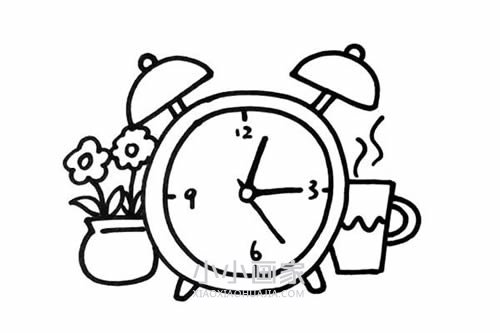 彩色闹钟简笔画画法图片步骤步骤5