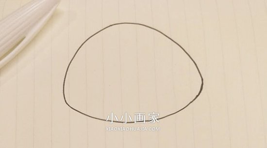 简单小蘑菇简笔画画法图片步骤步骤2