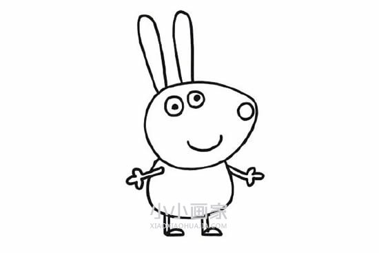 简单小兔瑞贝卡简笔画画法图片步骤步骤7
