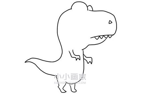 卡通霸王龙简笔画画法图片步骤步骤6