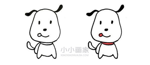 绘本故事超萌卡通小狗简笔画画法图片步骤