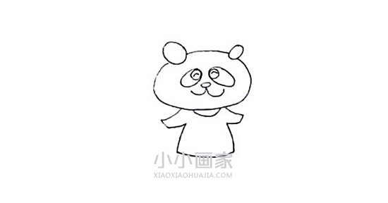 爱跳绳的大熊猫简笔画画法图片步骤步骤5