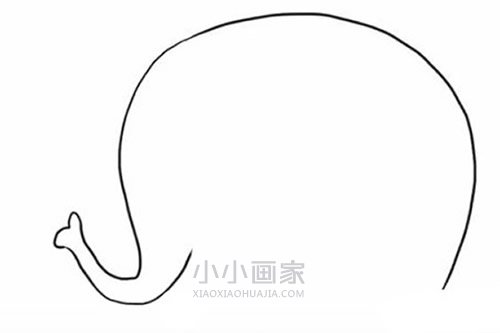 可爱卡通大象简笔画画法图片步骤步骤3