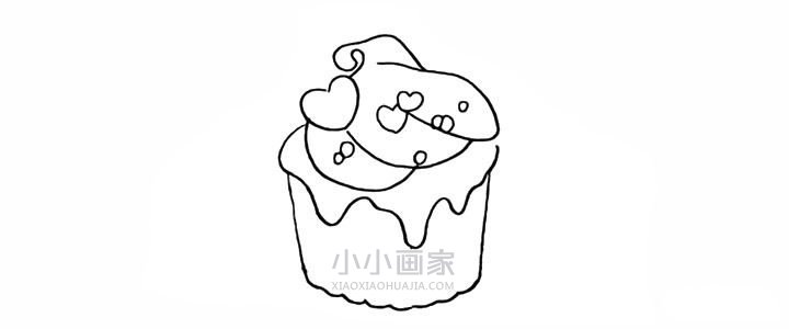 夏天冰激凌简笔画画法图片步骤步骤5