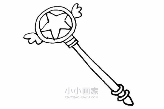 可爱魔法棒简笔画画法图片步骤步骤7