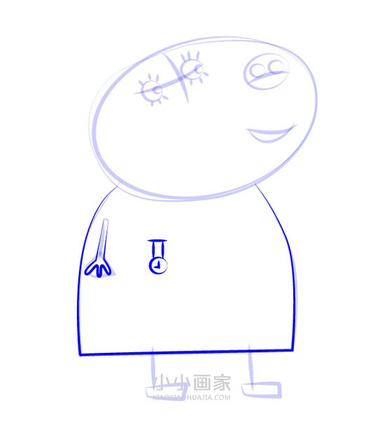 小猪佩奇奶牛妈妈简笔画画法图片步骤步骤6