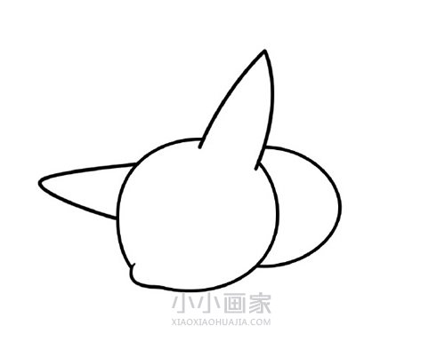 卖萌的皮卡丘简笔画画法图片步骤步骤4