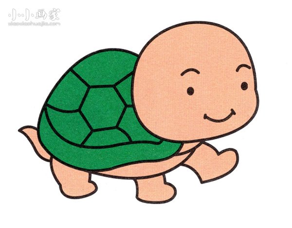 走路的小乌龟简笔画画法图片步骤步骤1