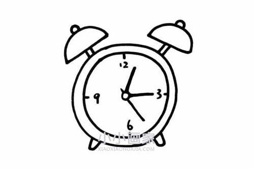 彩色闹钟简笔画画法图片步骤步骤4