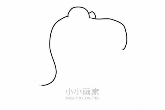 卡通可爱霸王龙简笔画画法图片步骤步骤3