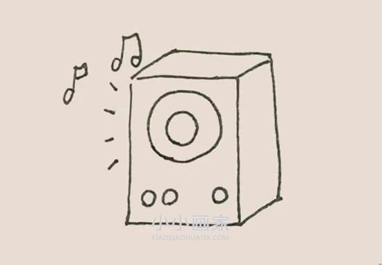 彩色音箱简笔画画法图片步骤步骤7