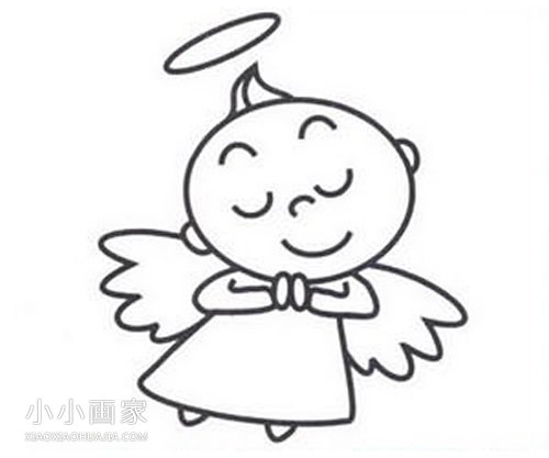 卡通小天使简笔画画法图片步骤步骤5