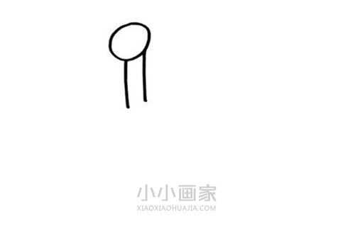 可爱鸵鸟简笔画画法图片步骤步骤2