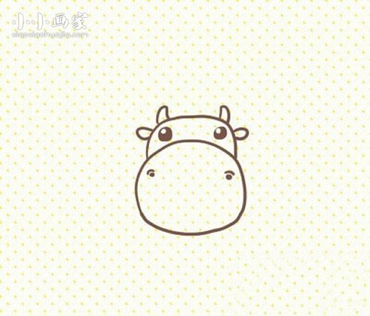 超萌奶牛简笔画画法图片步骤步骤5