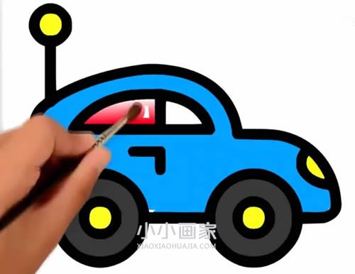 彩色小汽车简笔画画法图片步骤步骤1