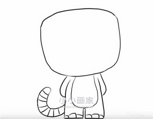 郁闷小老虎简笔画画法图片步骤步骤5