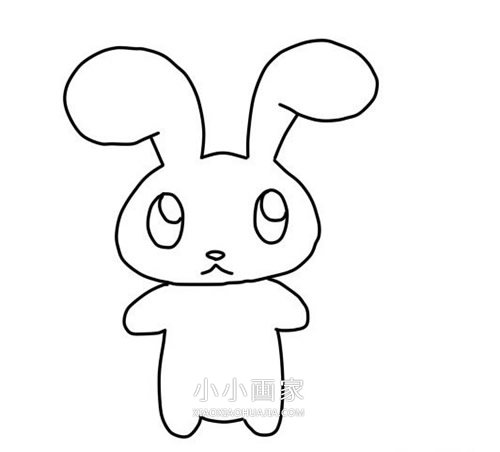 卡通小兔子Rabbit简笔画画法图片步骤步骤11