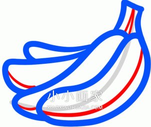 一串彩色香蕉简笔画画法图片步骤步骤5