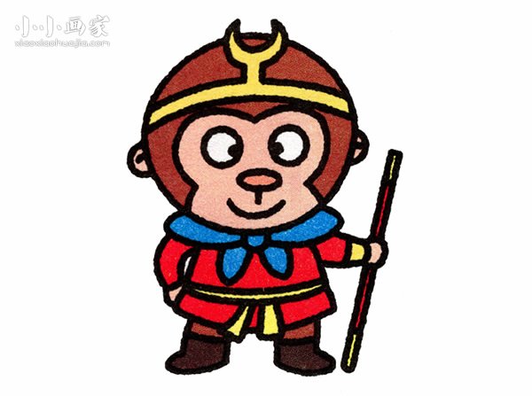 好看孙悟空简笔画画法图片步骤步骤1