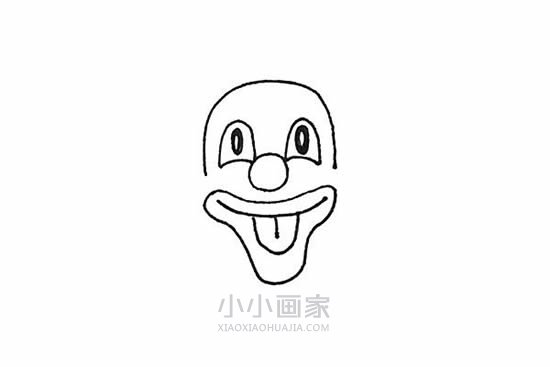搞笑小丑简笔画画法图片步骤步骤5