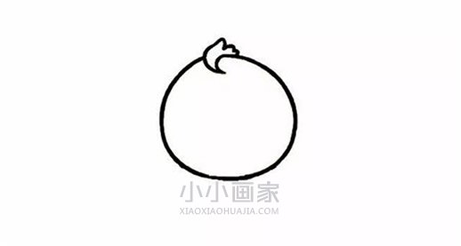 可爱小黄鸡简笔画画法图片步骤步骤3