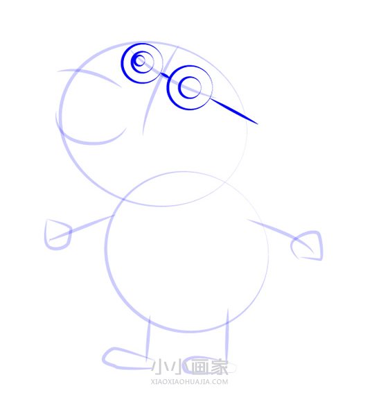 小猪佩奇小马佩德罗简笔画画法图片步骤步骤4
