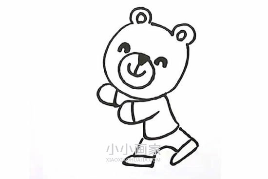 滚雪球的小兔和小熊简笔画画法图片步骤步骤5