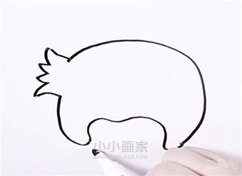 树上的石榴简笔画画法图片步骤步骤3