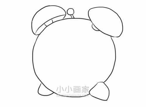 黑白闹钟简笔画画法图片步骤步骤4