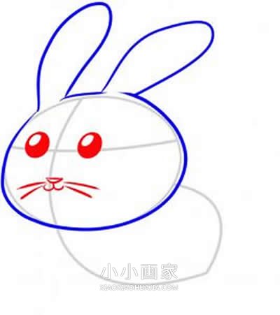 跳跃的兔子简笔画画法图片步骤步骤4