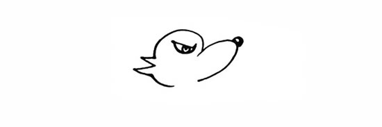 坏坏的大灰狼简笔画画法图片步骤步骤5