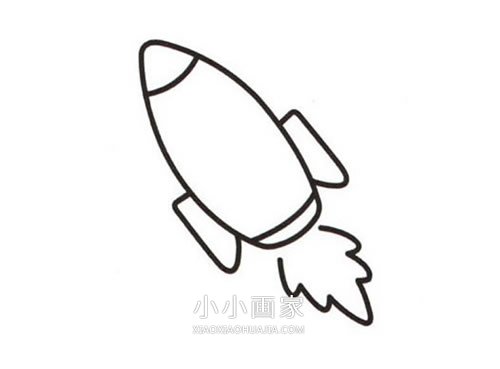 彩色火箭简笔画画法图片步骤步骤5